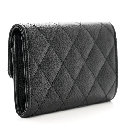 Chanel Caviar Quilted Flap Card Holder Black 3 of 8