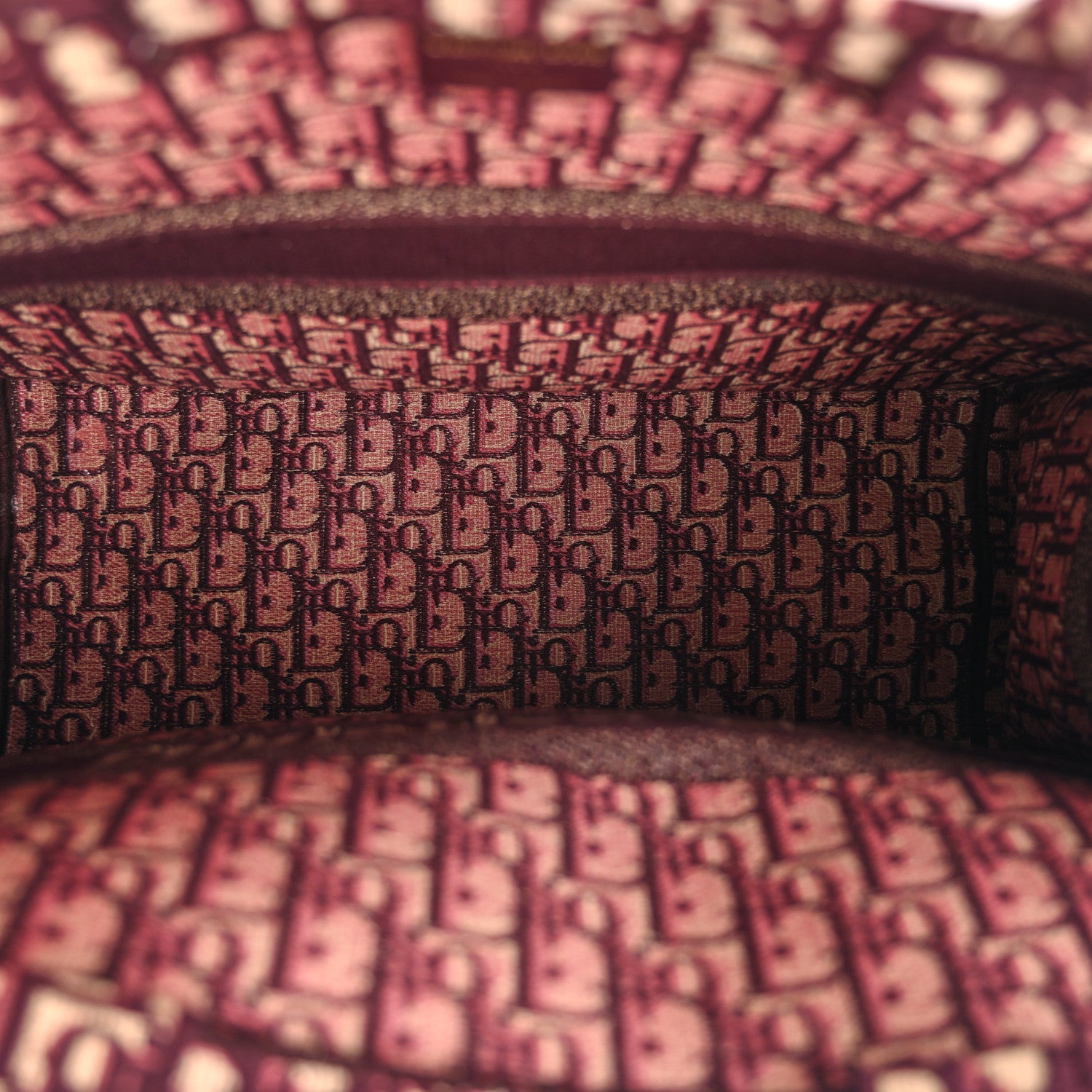 Christian Dior Oblique Large Book Tote Burgundy Multicolor 5 of 10