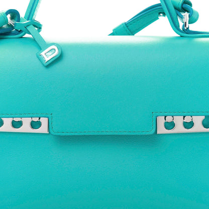 Delvaux Smooth Calfskin Mini Tempete Satchel Turquoise 11 of 15