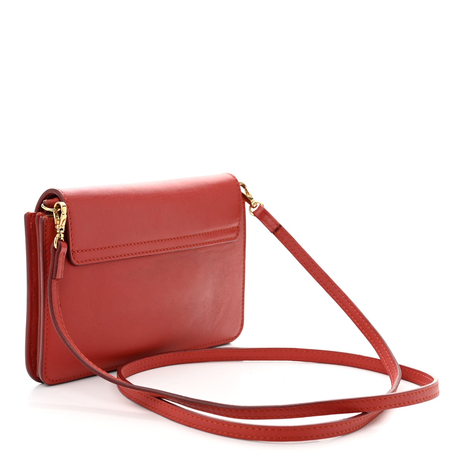 Chloe Calfskin Drew Bijou Clutch Earthy Red 3 of 13