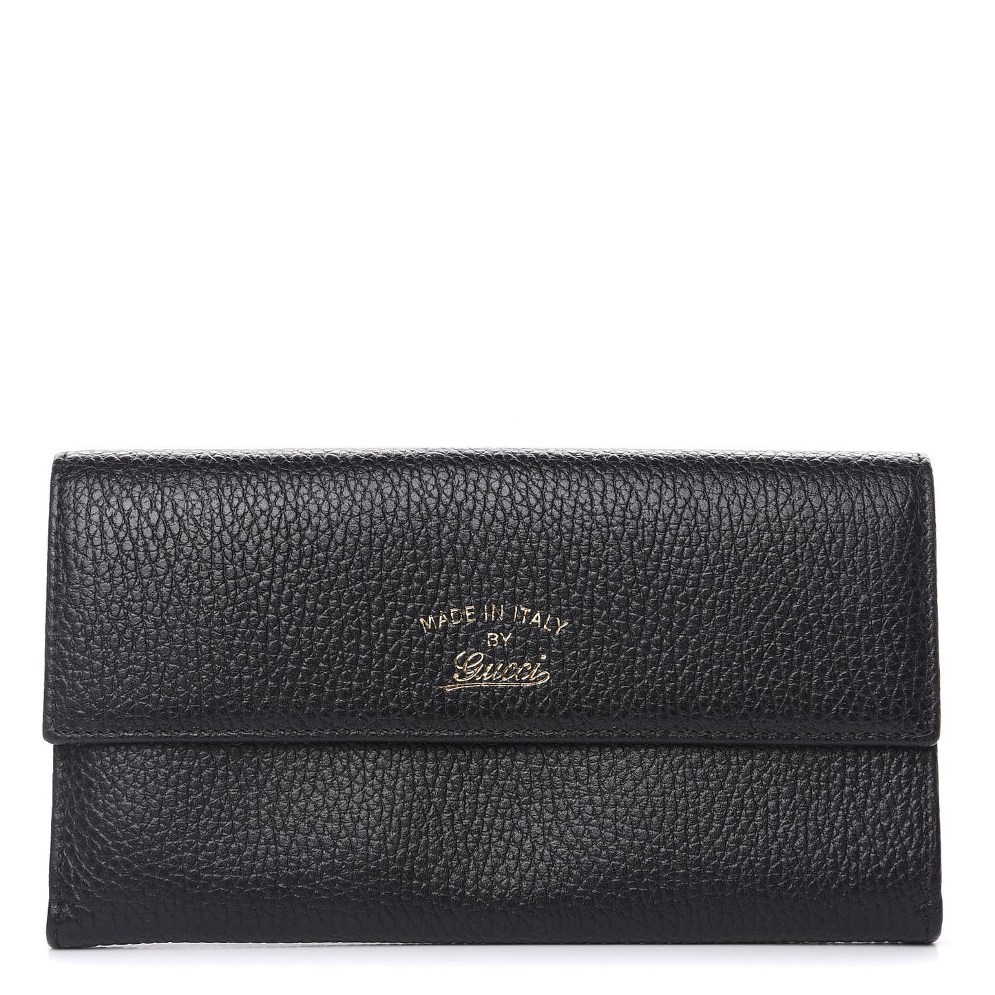 Dollar Calfskin Swing Continental Wallet Black