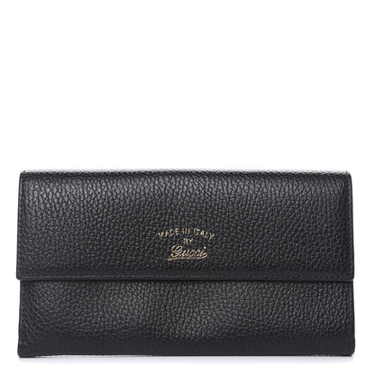 Gucci Dollar Calfskin Swing Continental Wallet Black 1 of 10