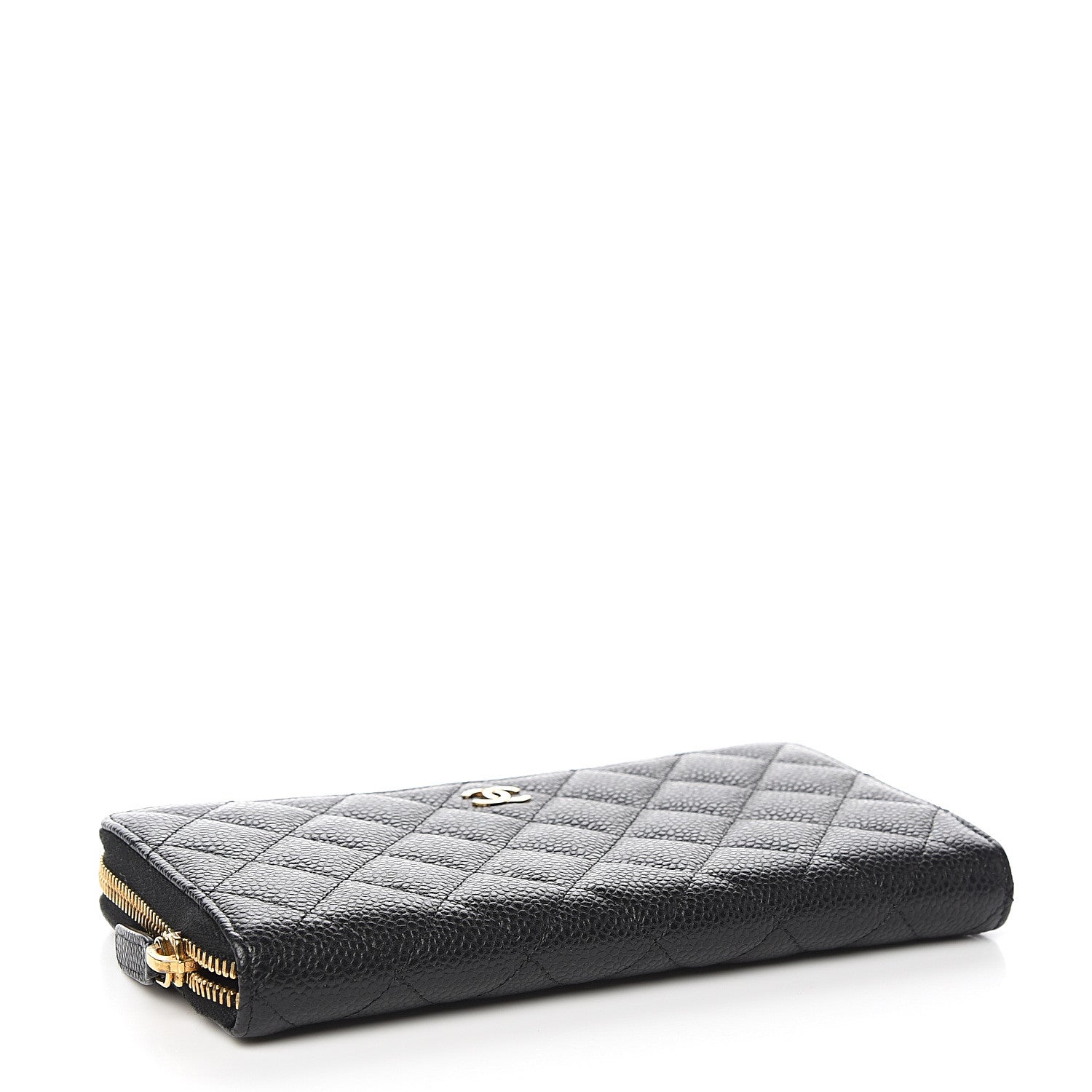 Chanel Caviar Quilted Large Gusset Zip Around Wallet Black 4 of 9