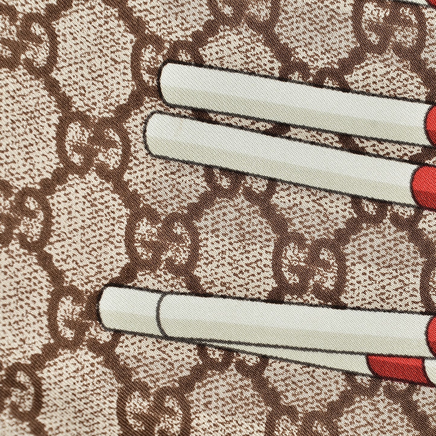 Silk Monogram Square Scarf Brown