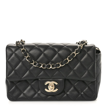 Chanel Lambskin Quilted Mini Rectangular Flap Black 1 of 10
