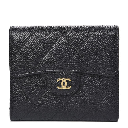 Chanel Caviar Quilted Compact Flap Wallet Black 1 of 9