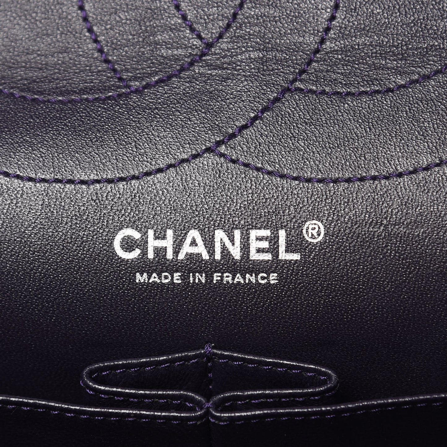 Aged Calfskin Quilted 2.55 Reissue 227 Flap Dark Purple
