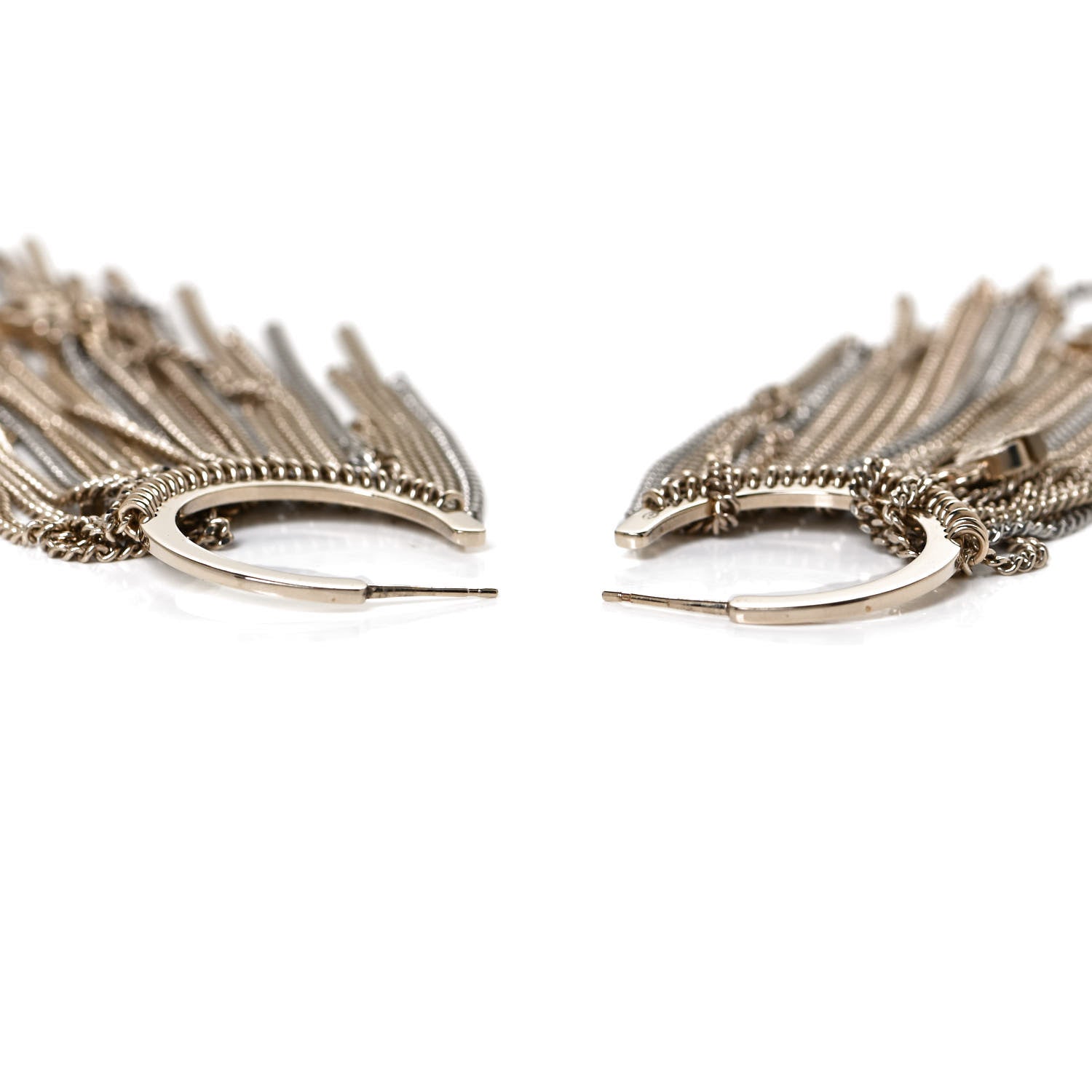 Chanel Chain CC Hoop Earrings Gold 4 of 7