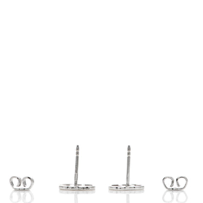 Gucci 18K White Gold GG Tissue Stud Earrings 5 of 6