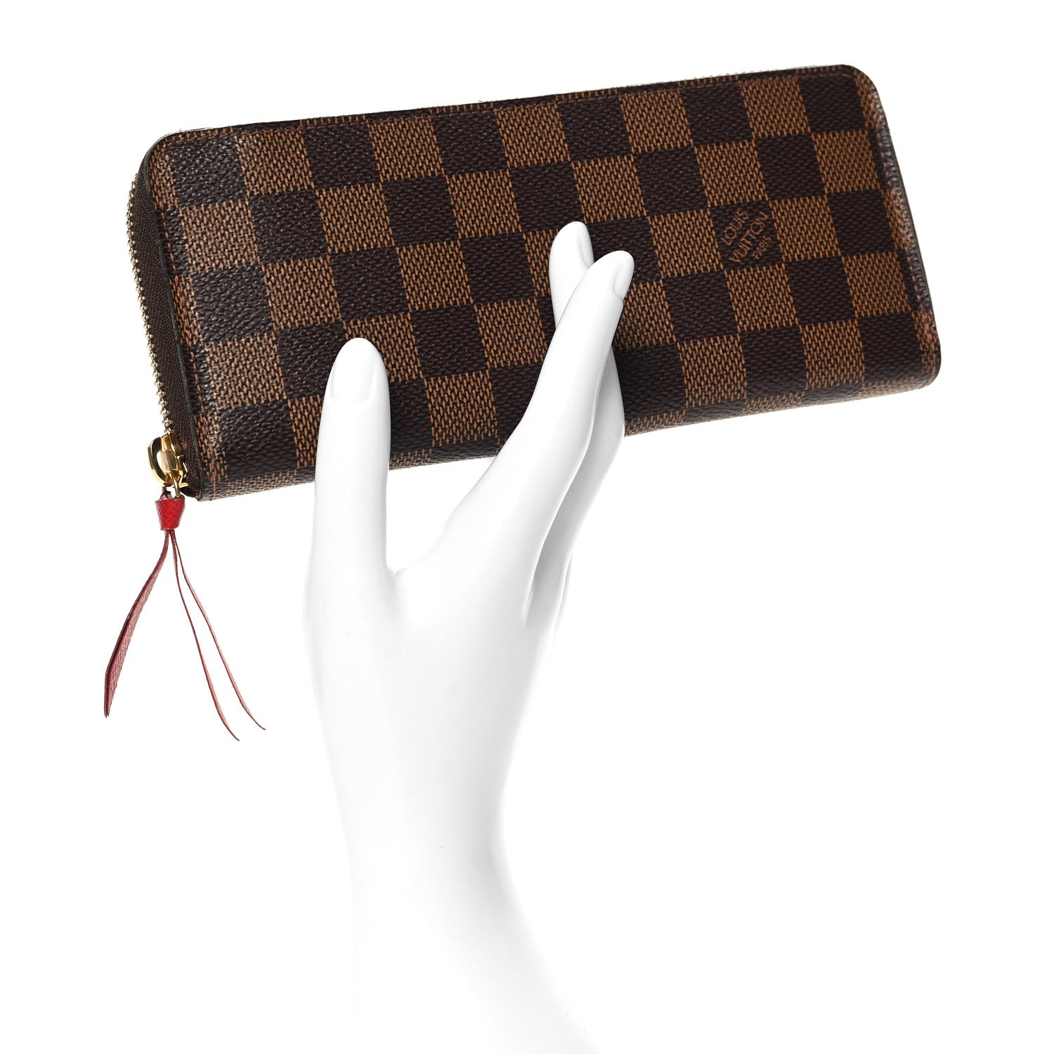 Louis Vuitton Damier Ebene Clemence Wallet Cherry 2 of 6