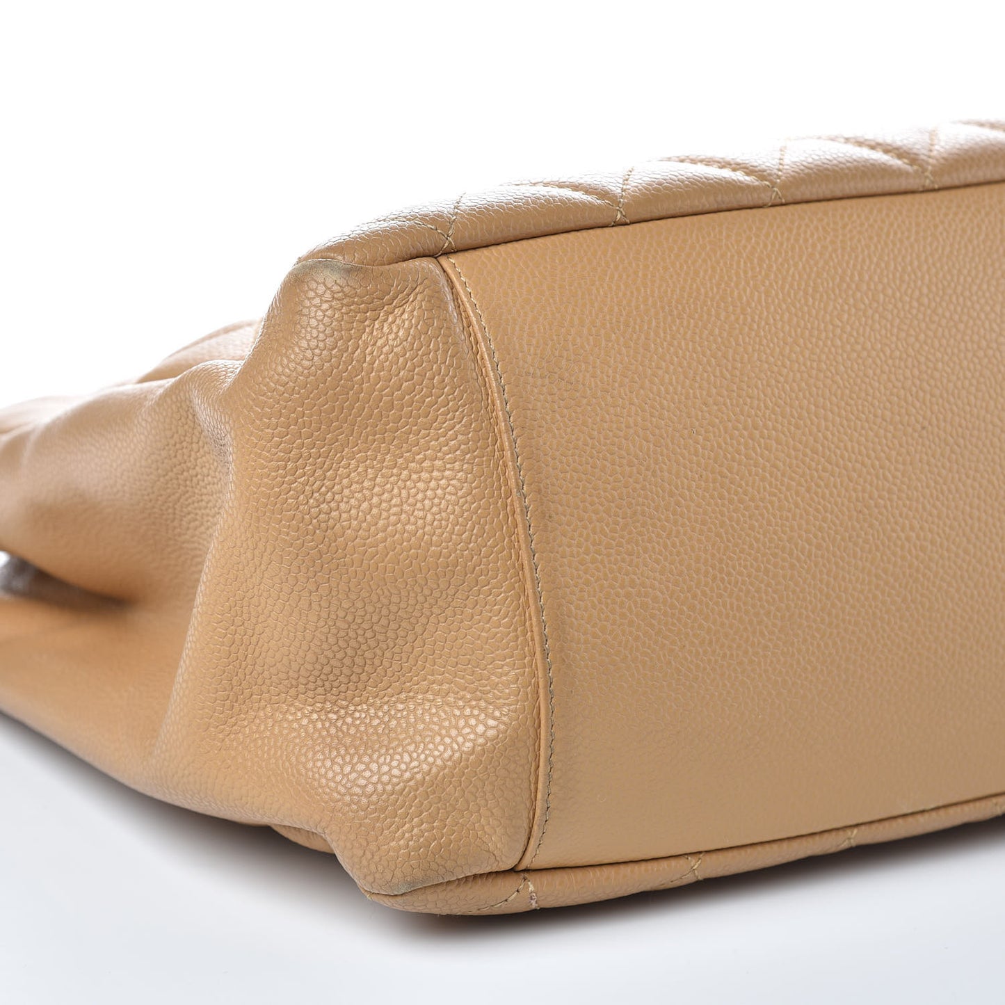 Caviar Quilted Grand Shopping Tote GST Beige
