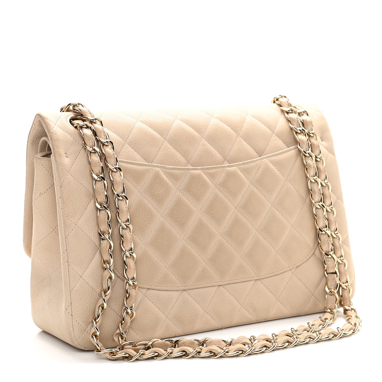 Chanel Iridescent Caviar Quilted Jumbo Double Beige 3 of 17