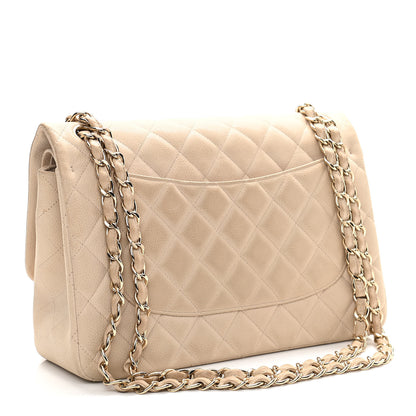 Chanel Iridescent Caviar Quilted Jumbo Double Beige 3 of 17