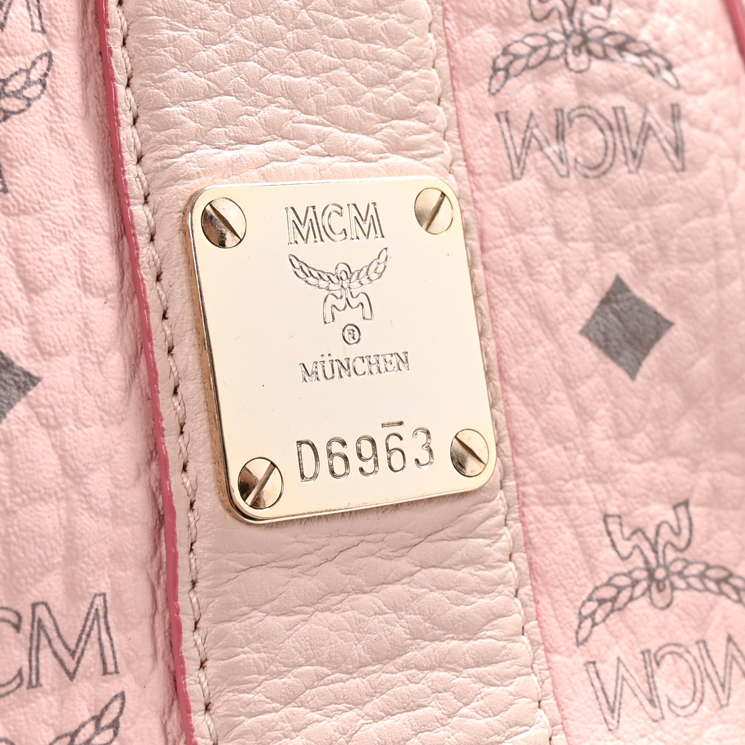 MCM Visetos Medium Liz Reversible Shopper Tote Powder Pink 7 of 10