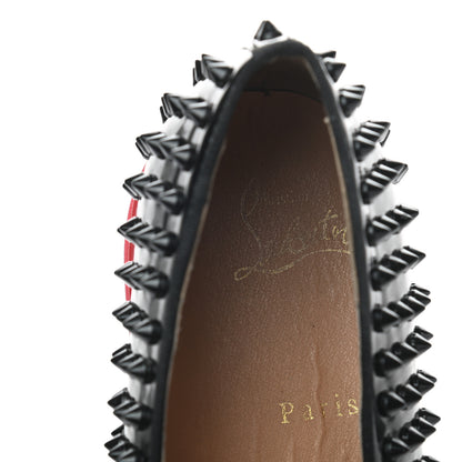 Christian Louboutin Patent Spikes Mens Roller Boat Flats 45 Black 7 of 7