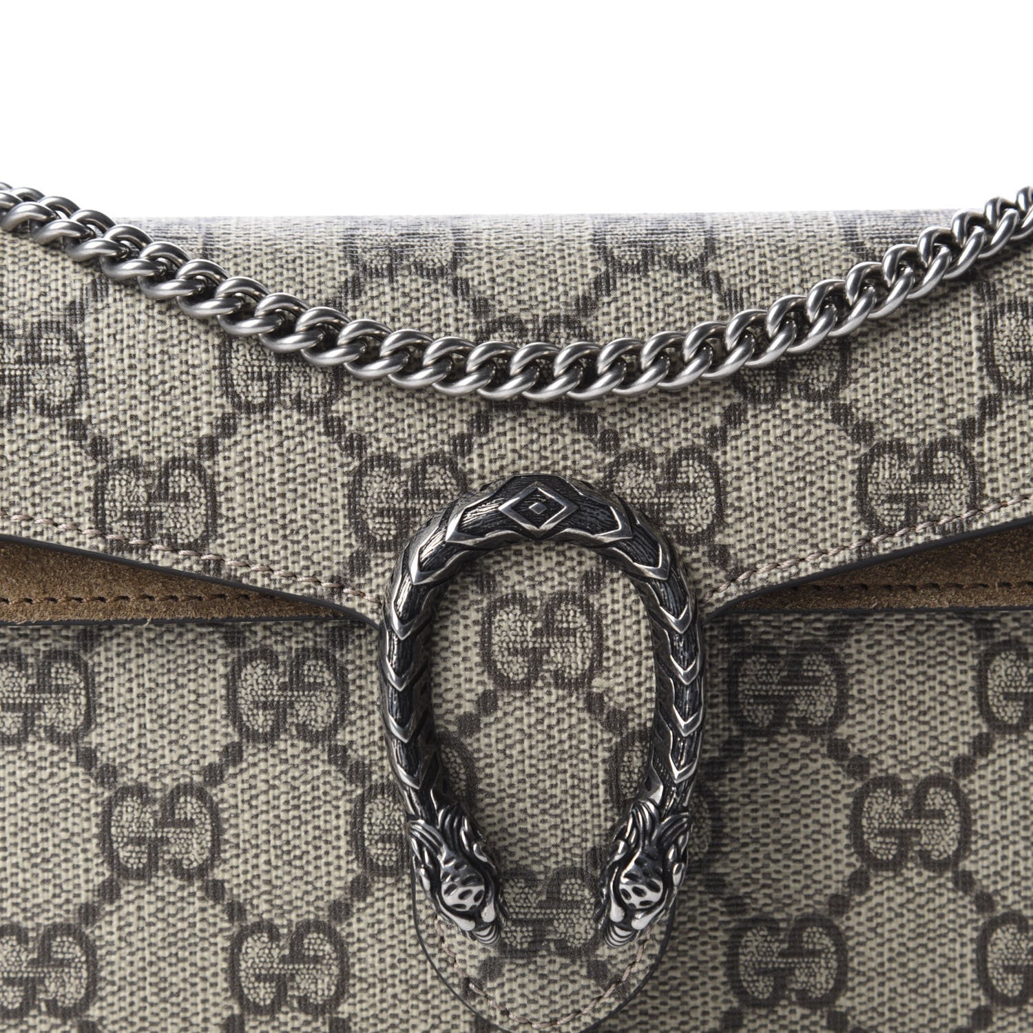 Gucci GG Supreme Monogram Super Mini Dionysus Shoulder Bag Taupe 9 of 9
