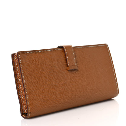 Hermes Epsom Bearn Gusset Wallet Gold 3 of 6