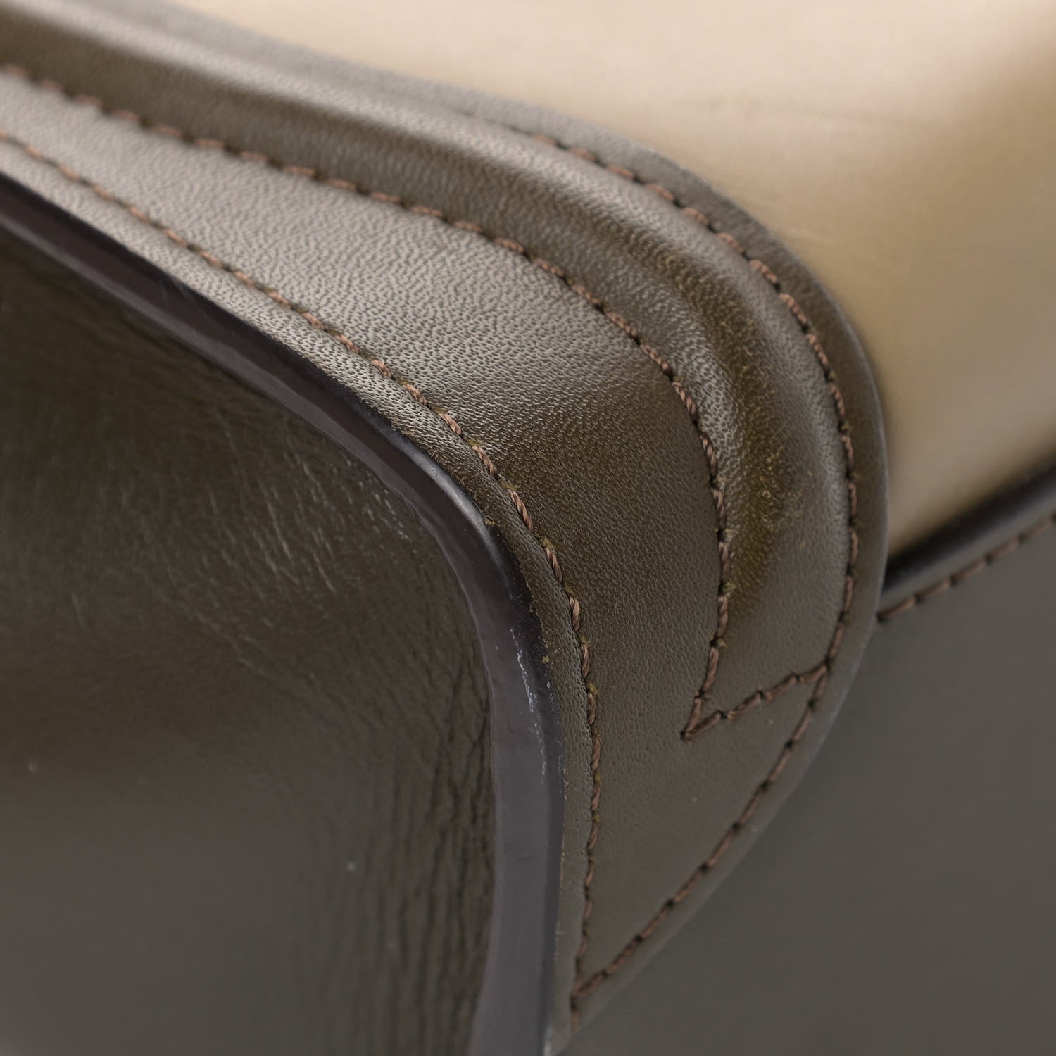 Celine Smooth Calfskin Nano Tri-Color Luggage Khaki 11 of 18