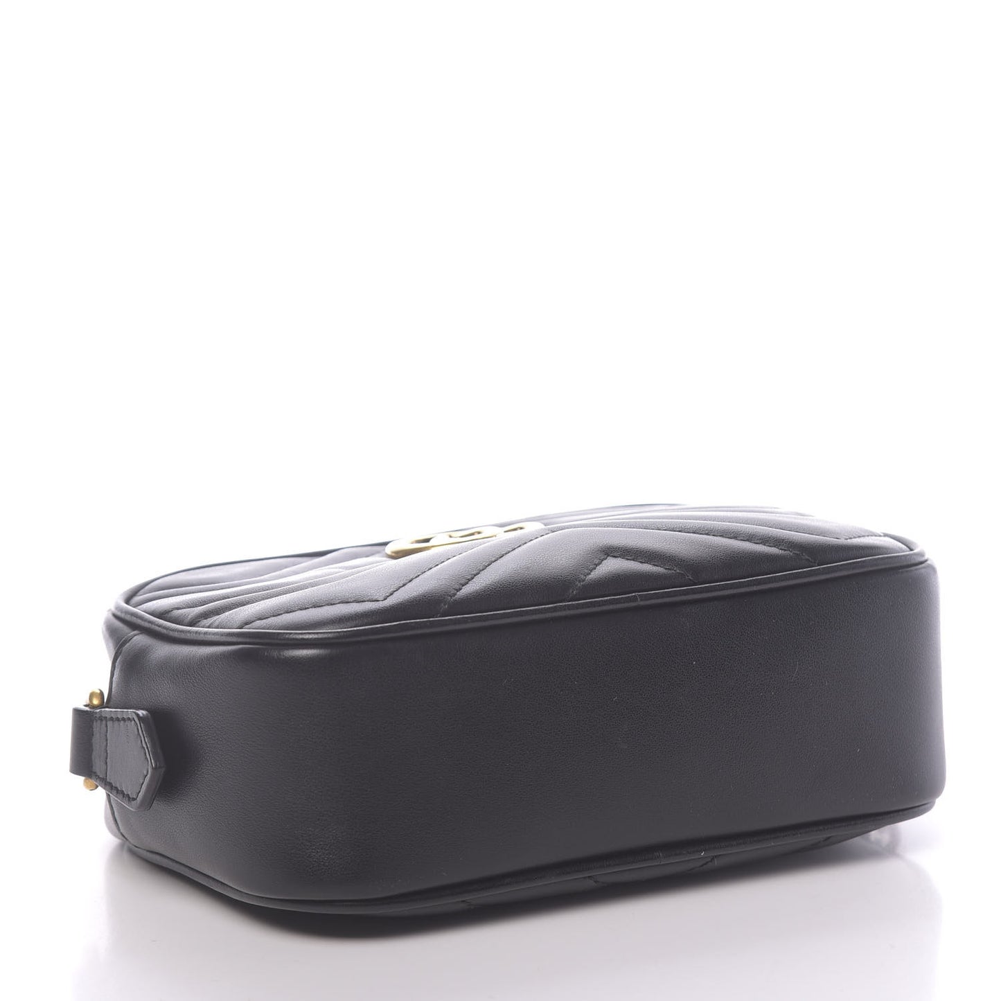 Calfskin Matelasse Mini GG Marmont Chain Shoulder Bag Black
