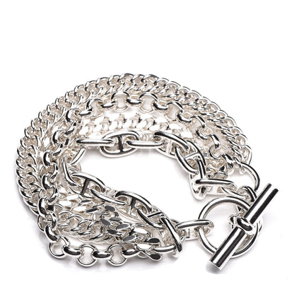 Hermes Sterling Silver Etcaetera Bracelet 3 of 5