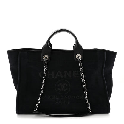 Chanel Mixed Fibers Medium Deauville Tote Black 1 of 12