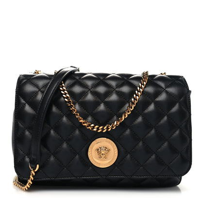 Versace Nappa Quilted La Medusa Chain Crossbody Black 1 of 10