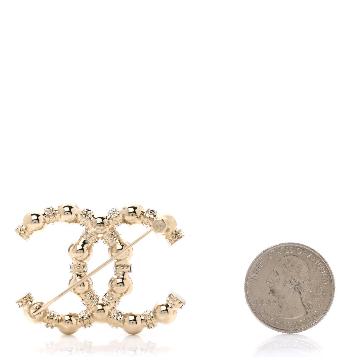Pearl Crystal Nefertiti CC Brooch Gold