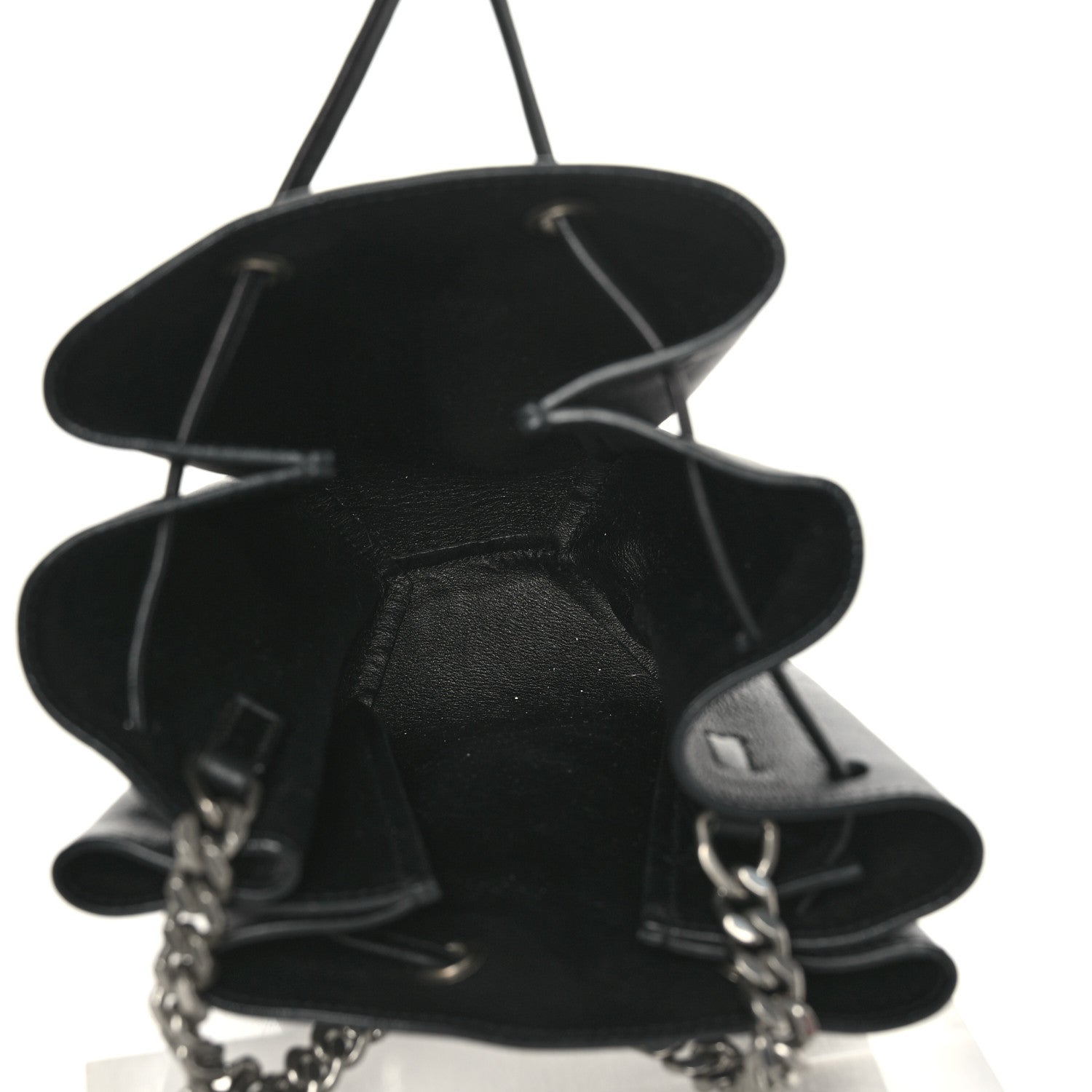 Saint Laurent Calfskin Monogram Mini Bourse Bucket Bag Black 5 of 8
