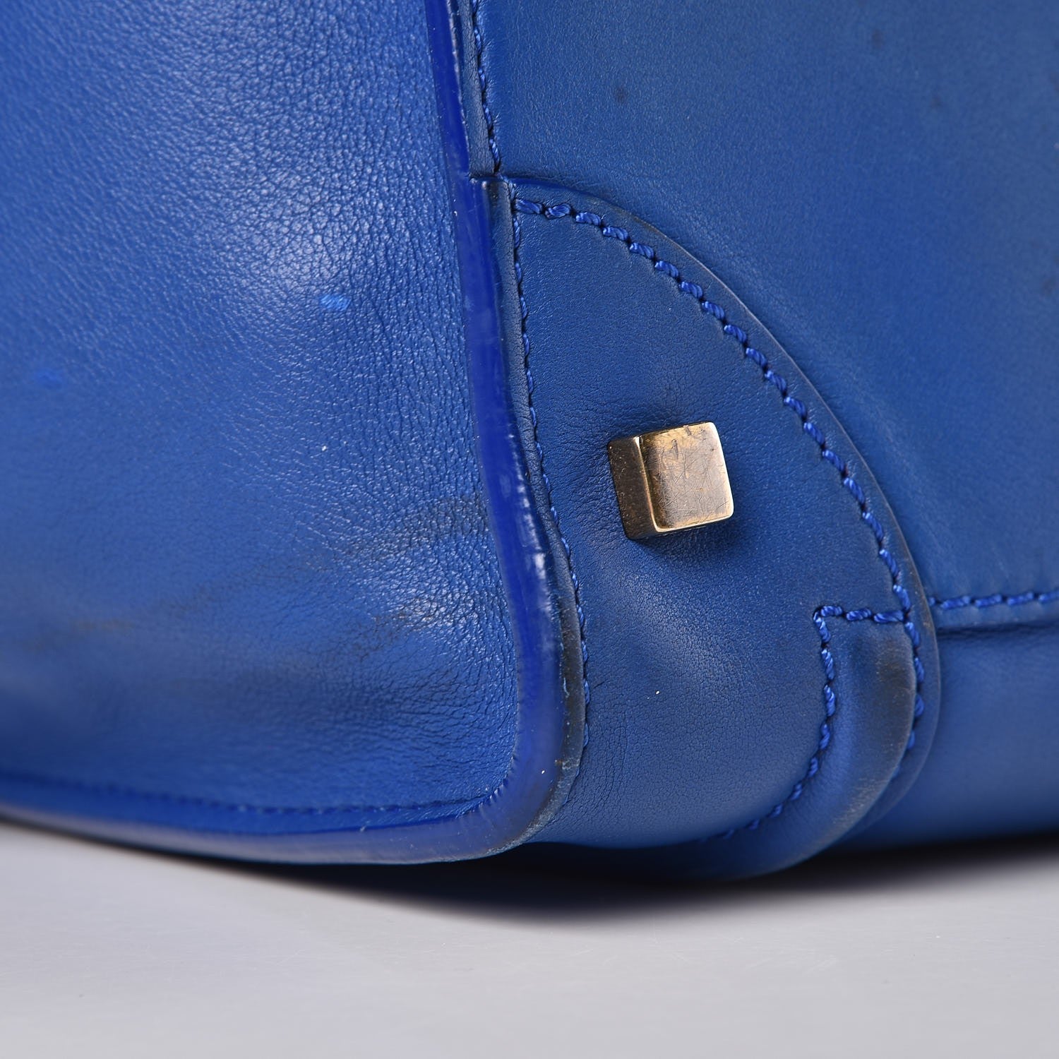 Celine Smooth Calfskin Mini Luggage Royal Blue 16 of 28