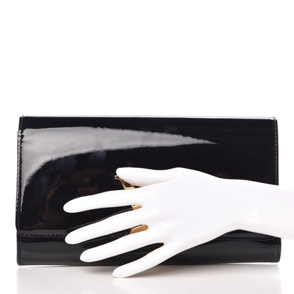 Louis Vuitton Patent Louise Clutch Black 2 of 9