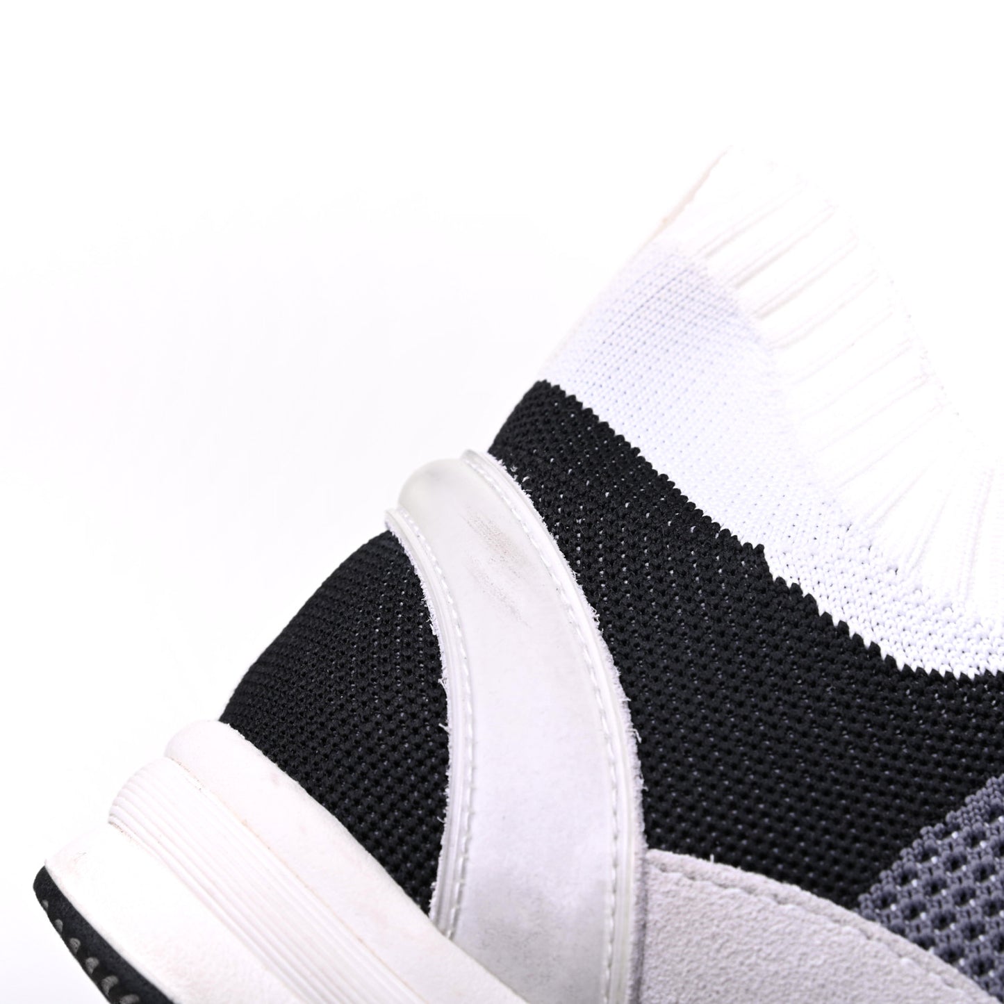 Fabric Suede Calfskin Stretch CC Sneakers 38 Beige Black