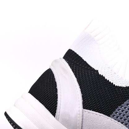 Chanel Fabric Suede Calfskin Stretch CC Sneakers 38 Beige Black 9 of 19