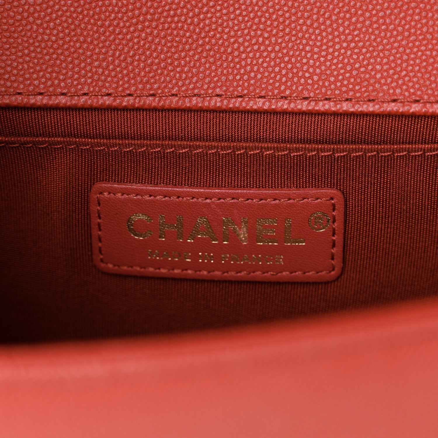 Chanel Caviar Chevron Quilted Braided Small Boy Flap Red (TEST SECOND PRODUCT) 6 of 10