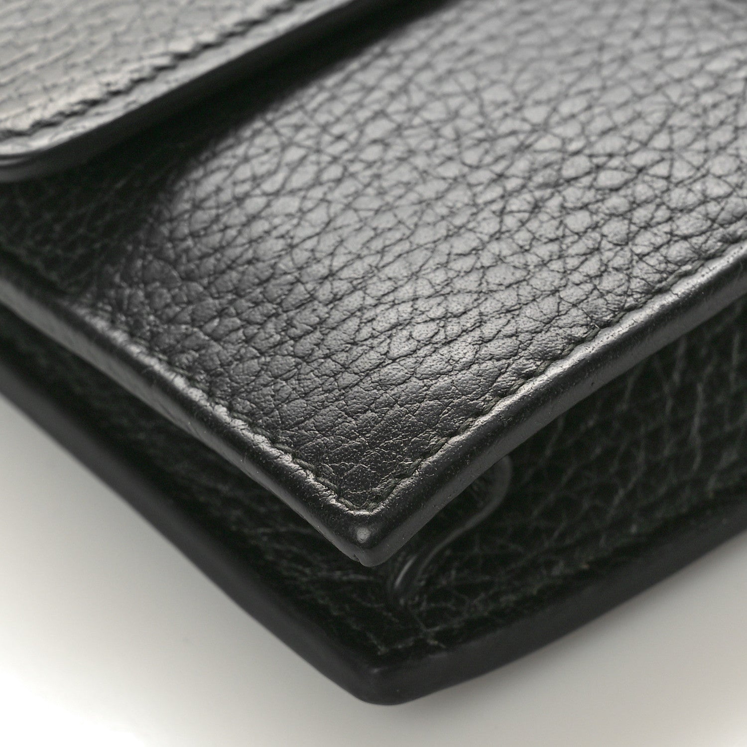 Gucci Dollar Calfskin Interlocking G Chain Wallet Black 8 of 9