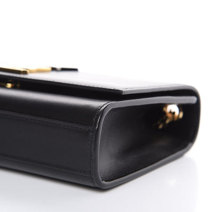 Saint Laurent Smooth Calfskin Small Deconstructed Monogram Kate Satchel Black 8 of 13