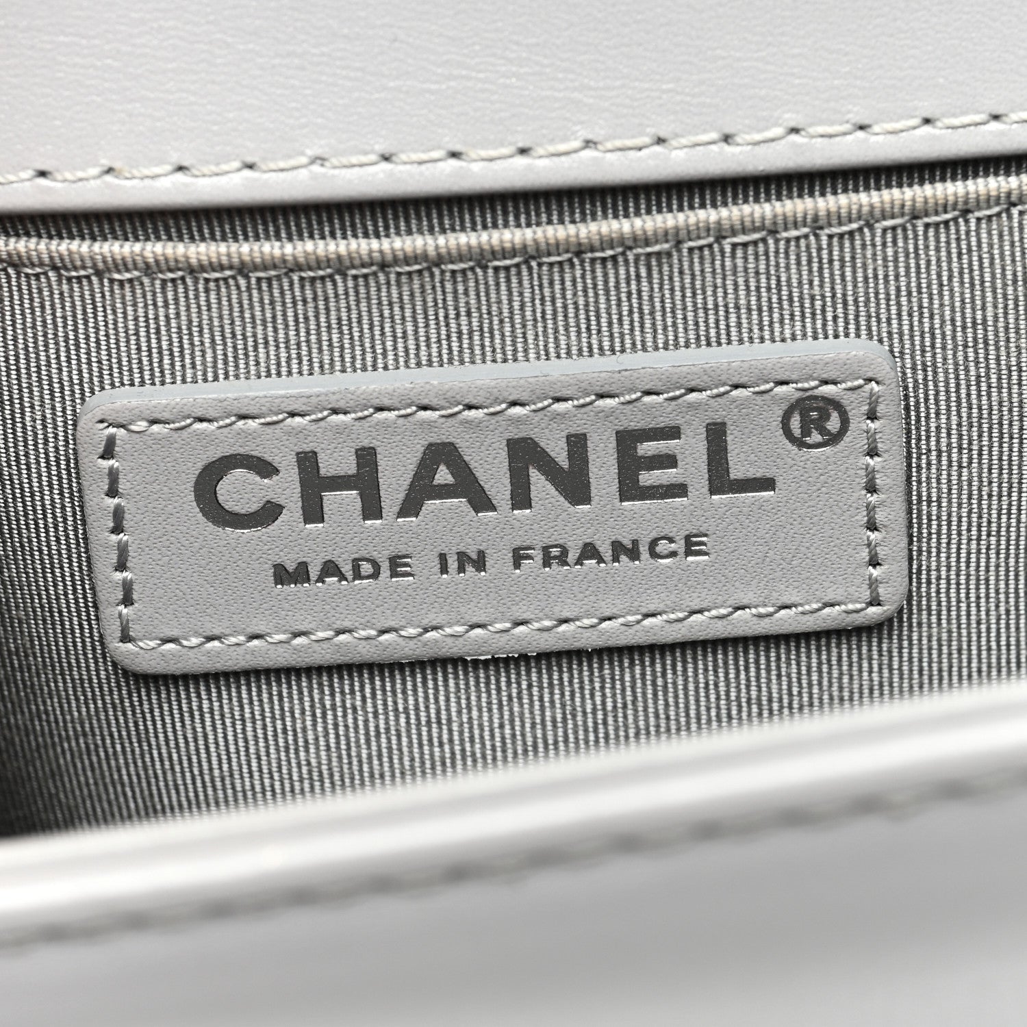 Chanel Iridescent Lambskin Quilted Small Chain Around Boy Flap Grey 6 of 11