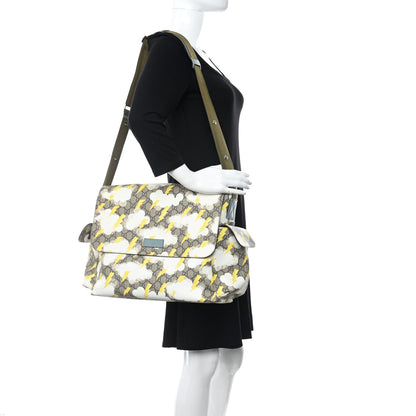 Gucci GG Plus Monogram Lightning Bolt Messenger Diaper Bag Beige 3 of 12