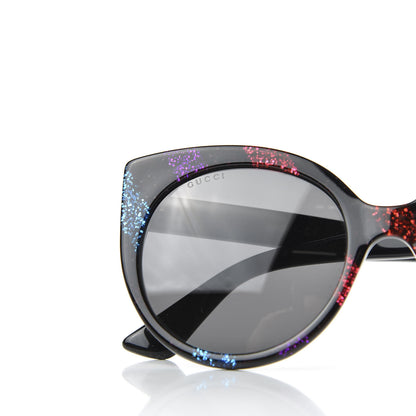 Gucci Cat Eye Glitter Sunglasses GG 0325S Black 7 of 8