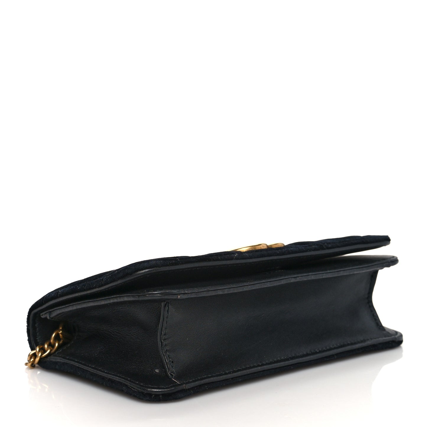 Velvet Matelasse GG Marmont Mini Bag Black