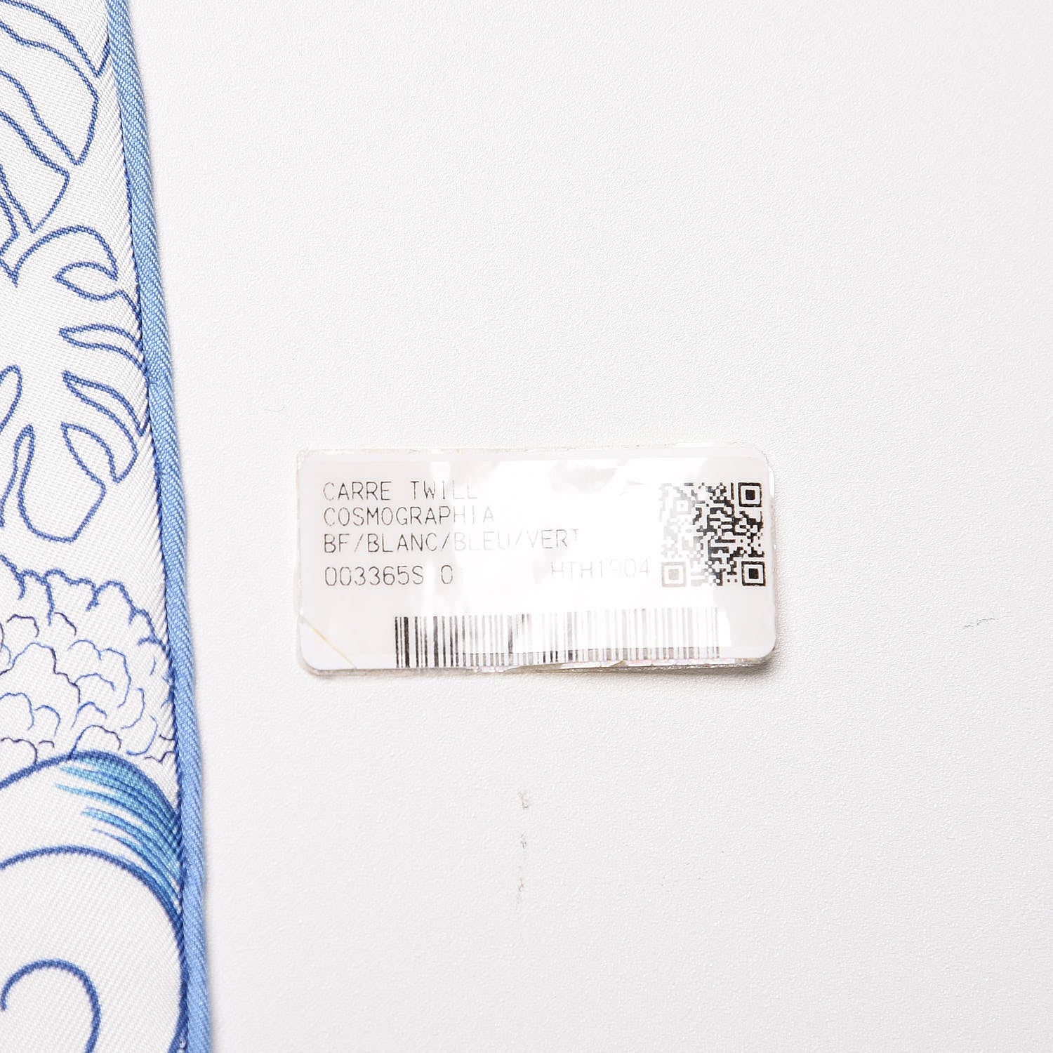 Hermes Silk Cosmographia Universalis Scarf 90 White Bleu Vert 4 of 6