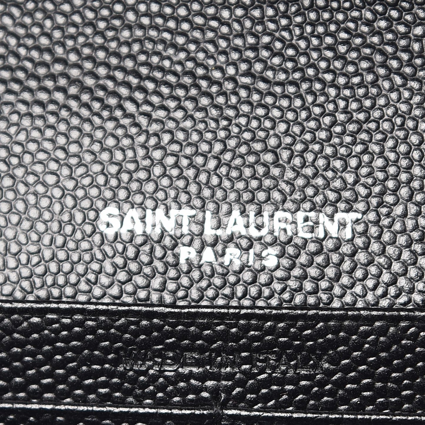 Grain De Poudre Matelasse Chevron Monogram Chain Wallet Black