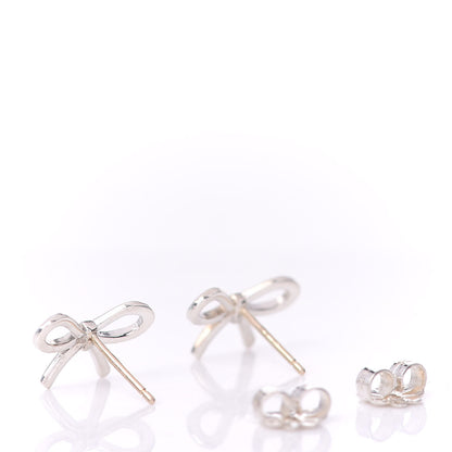 Tiffany Sterling Silver Bow Earrings 3 of 4