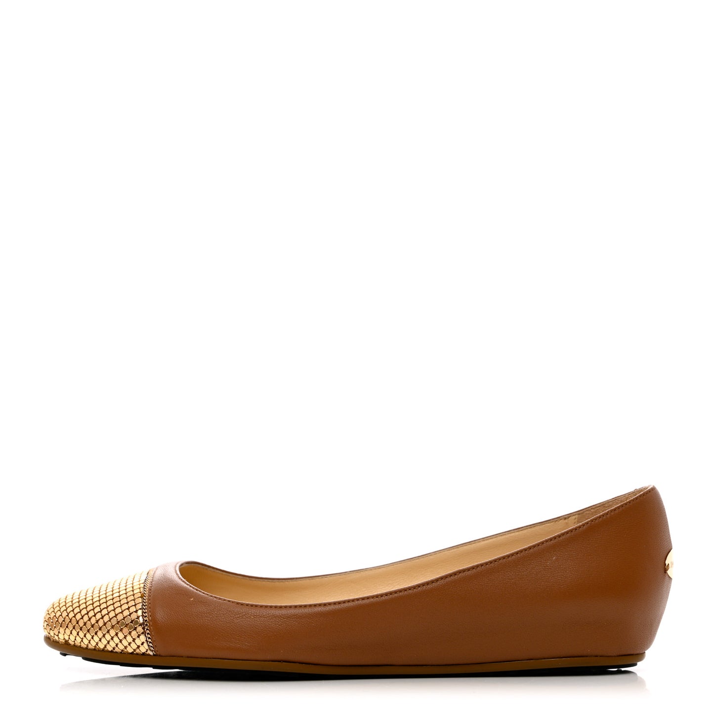 Nappa Metal Mesh Waine Ballet Flats 38 Canyon Gold