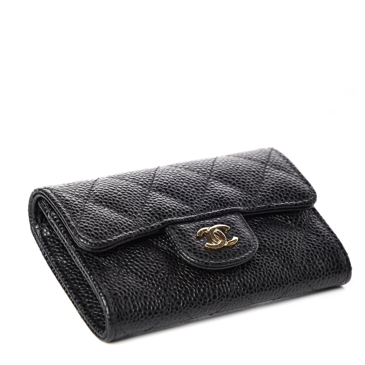 Chanel Caviar Quilted Flap Card Holder Black 4 of 11