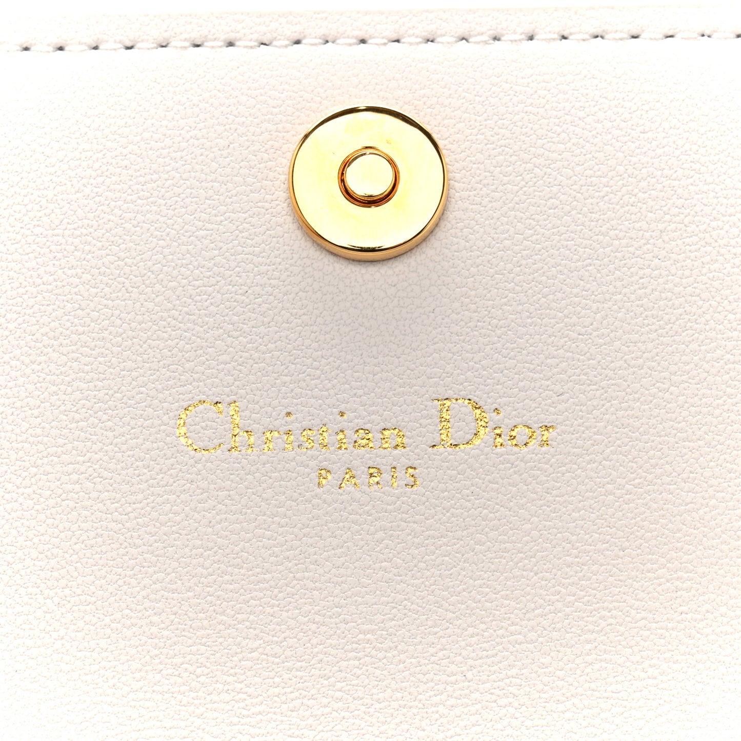 Calfskin Caro Freesia Long Wallet White Multicolor