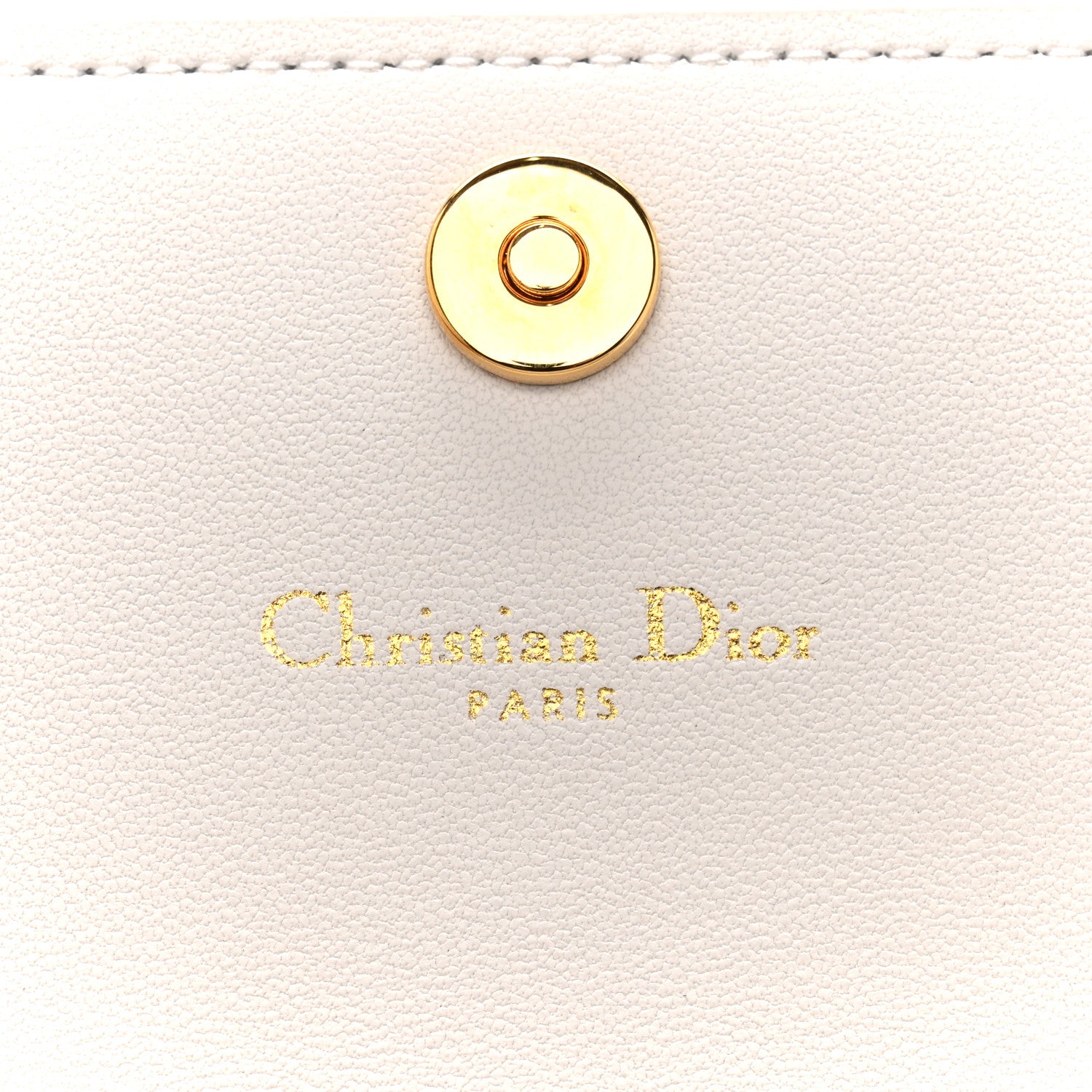 Christian Dior Calfskin Caro Freesia Long Wallet White Multicolor 6 of 7