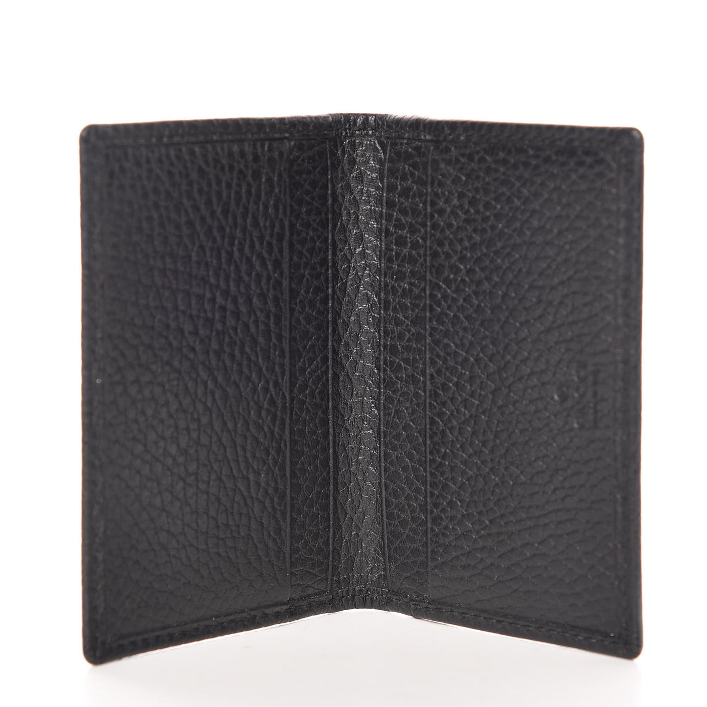 Pebbled Calfskin GG Marmont Card Case Black