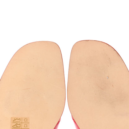 Hermes Calfskin Oran Sandals 39.5 Rouge Bali 25 of 30