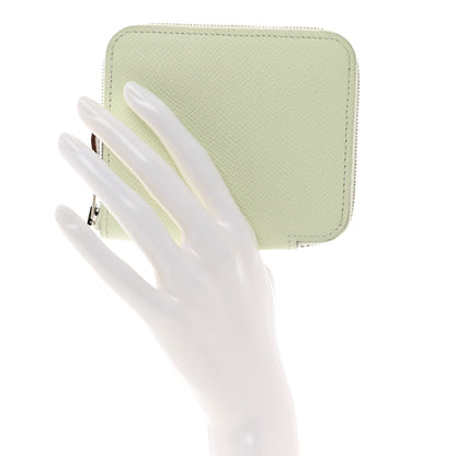Hermes Epsom Silk'In Compact Wallet Vert Fizz 2 of 7