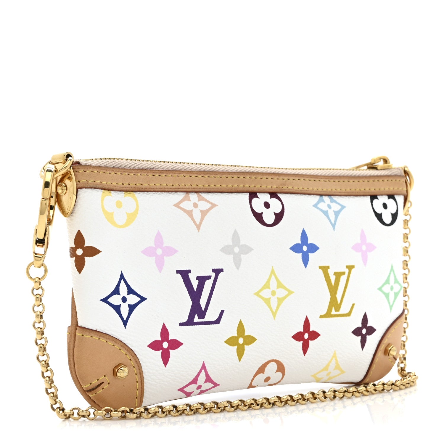 Louis Vuitton Monogram Multicolor Pochette Milla MM White 4 of 12